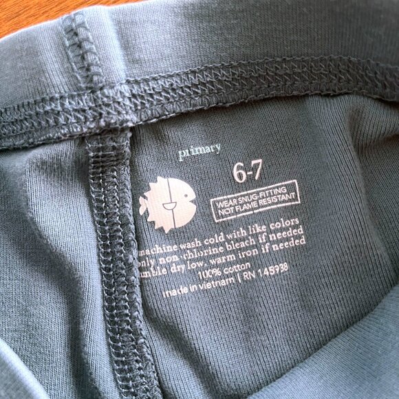 Primary slate blue pajama pants 6-7 - Picture 3 of 4